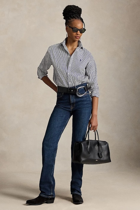 Polo Ralph Lauren košeľa dámska bavlnená fialová 211910743
