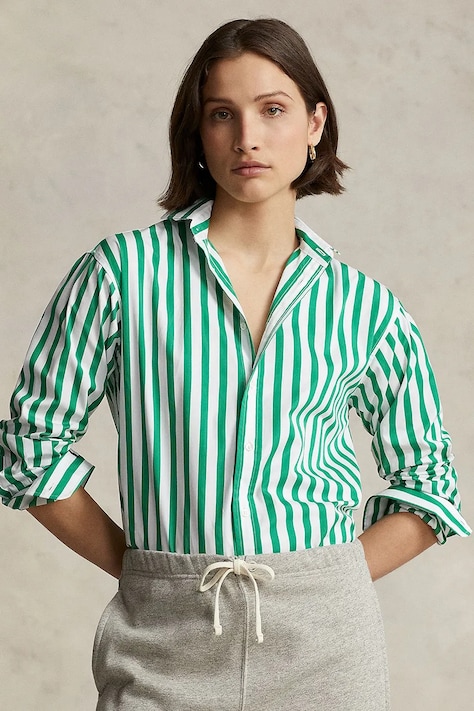 Polo Ralph Lauren košeľa bavlnená dámska zelená 211910743
