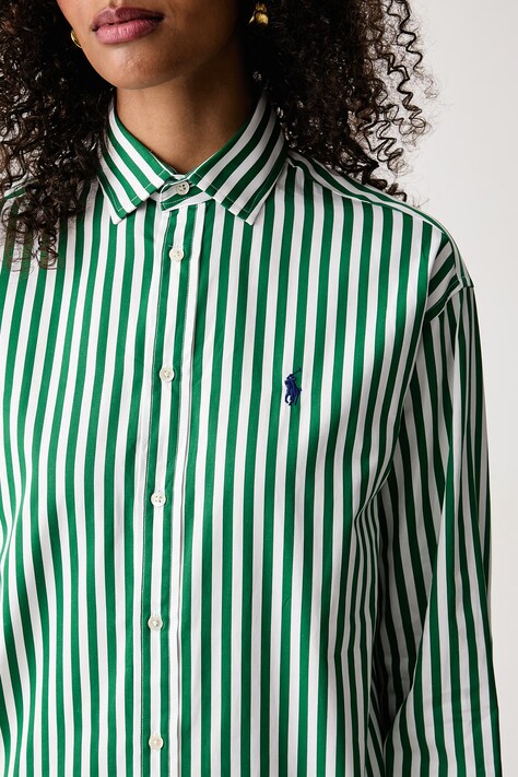 Polo Ralph Lauren сорочка жіноча бавовняна — AW23-KDD036, зелений — фото 4