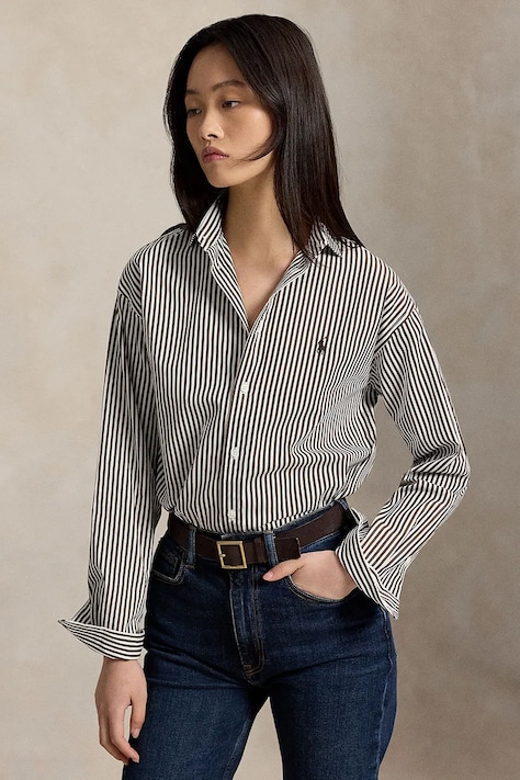 Polo Ralph Lauren košeľa dámska bavlnená hnedá 211910743