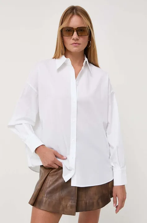 Košulja Drykorn za žene, boja: bijela, relaxed, s klasičnim ovratnikom