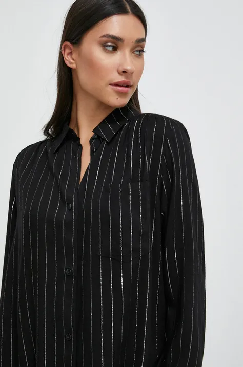 Tommy Hilfiger koszula piżamowa damska kolor czarny
