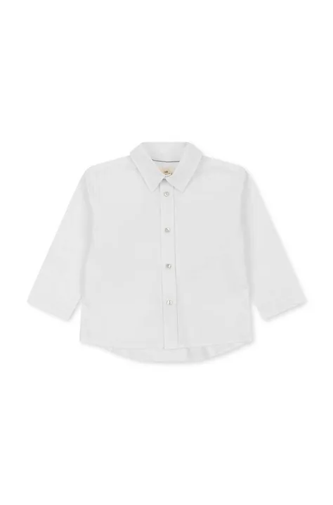 Dječja pamučna košulja Konges Sløjd boja: bijela