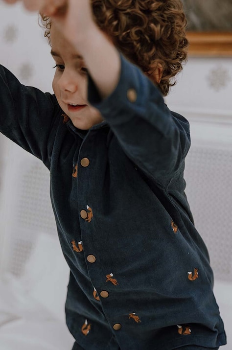 Детская хлопковая рубашка That's mine 023061 Dusti Shirt цвет синий