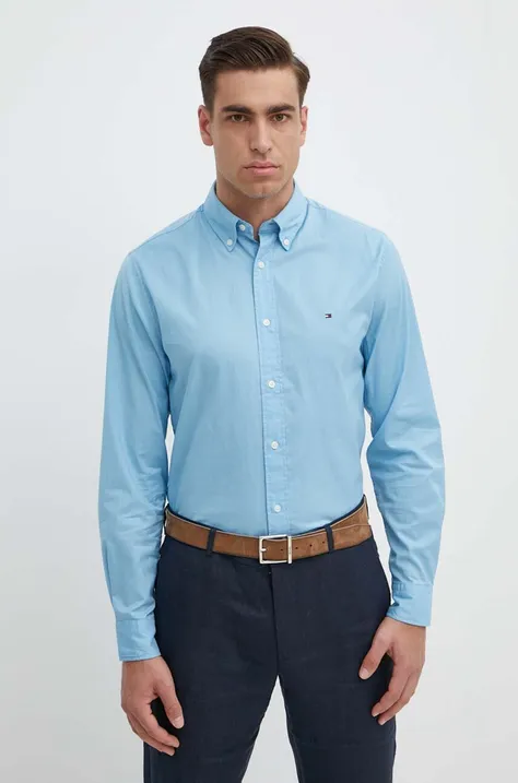 Bavlněná košile Tommy Hilfiger regular, s límečkem button-down, MW0MW30934