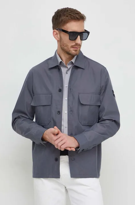 Calvin Klein camicia uomo colore grigio