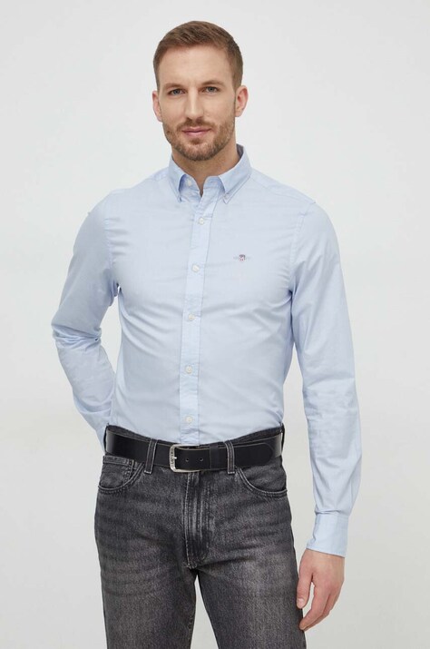 Gant camasa din bumbac barbati, cu guler button-down, slim