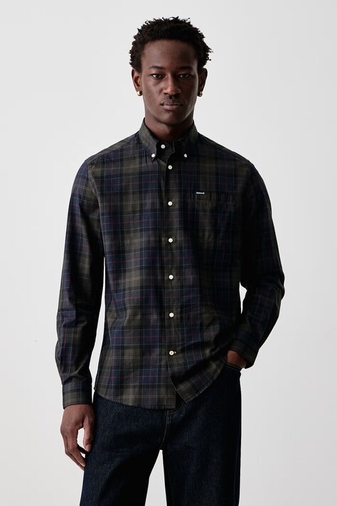 Barbour Koszula męska bawełniana WETHERAM multicolor w kratkę MSH4982