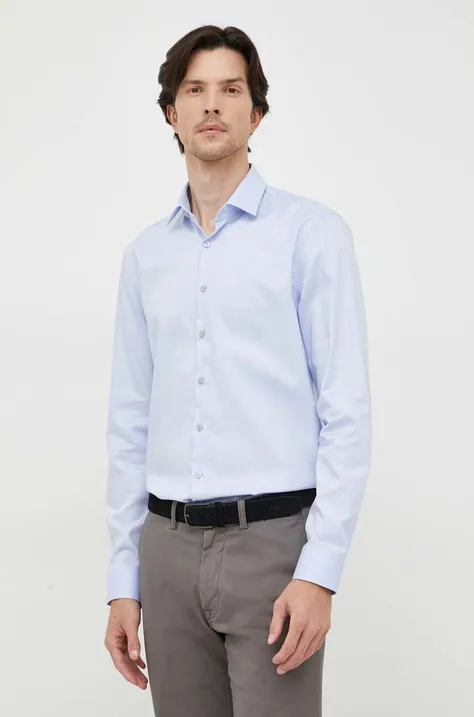 Бавовняна сорочка Calvin Klein чоловіча slim класичний комір
