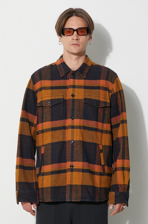 Бавовняна сорочка Norse Projects Julian Organic Heavy Twill чоловіча колір жовтий relaxed класичний комір N40-0629-7004