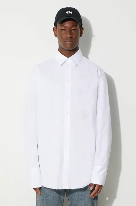Košulja 424 za muškarce, boja: bijela, regular, s klasičnim ovratnikom, 35424E02R.236505