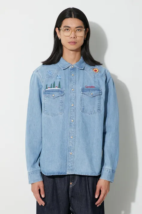 Corridor camicia di jeans Mountain Embroidery Western uomo  WT0067