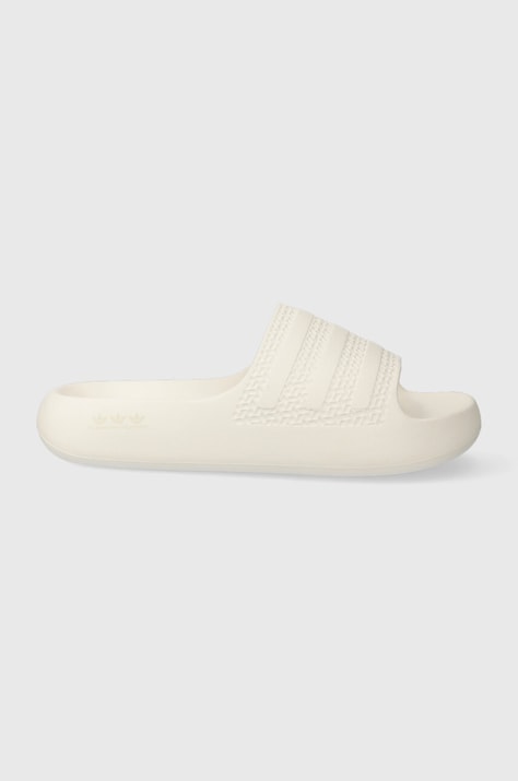adidas Originals papuci Adilette Ayoon femei, culoarea alb, cu platforma GV9536