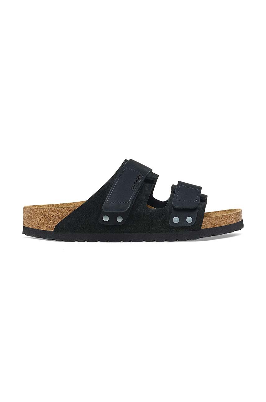 Παντόφλες σουέτ Birkenstock Uji γυναικείες, χρώμα: μαύρο, 1024832 F31024832