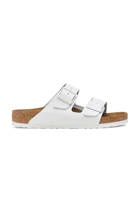 Кожаные шлепанцы Birkenstock Arizona женские цвет белый 1025061