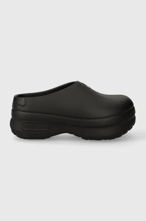 Чехли adidas Originals Adifom Stan Smith adiFoam Mule в черно с платформа IE4626