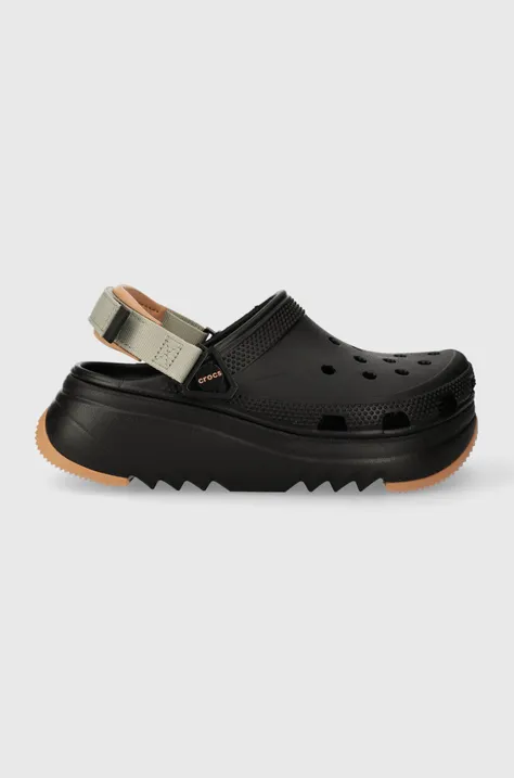 Šľapky Crocs Classic Hiker Xscape dámske, čierna farba, na platforme, 208365