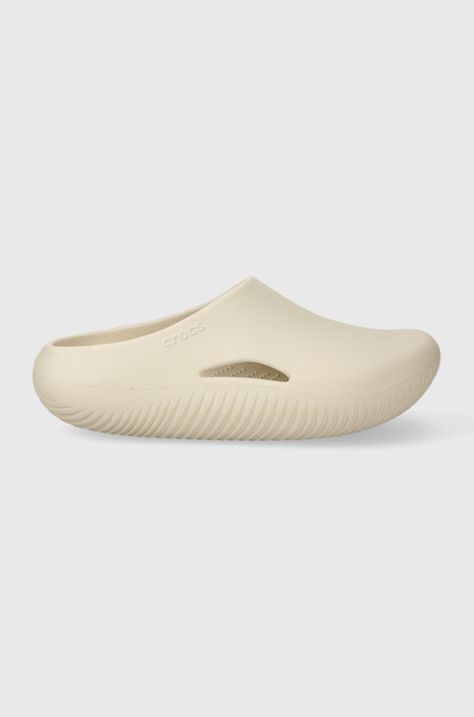 Παντόφλες Crocs Mellow Clog Mellow Clog χρώμα: μπεζ, 208493 208493