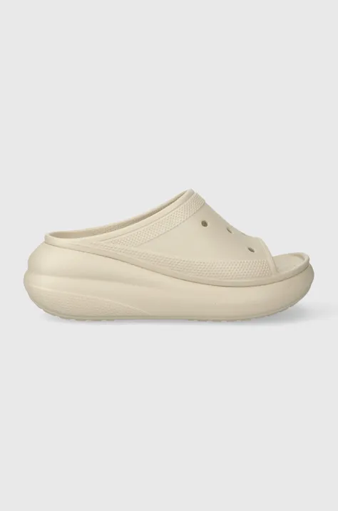 Crocs sliders Classic Crush Slide women's beige color 208731