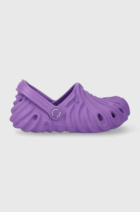 Crocs klapki dziecięce x salehe bambury damskie kolor fioletowy