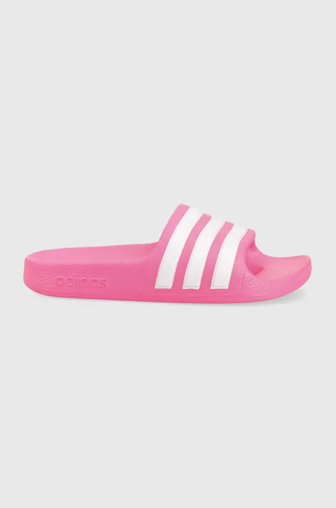 Дитячі шльопанці adidas ADILETTE AQUA K колір рожевий