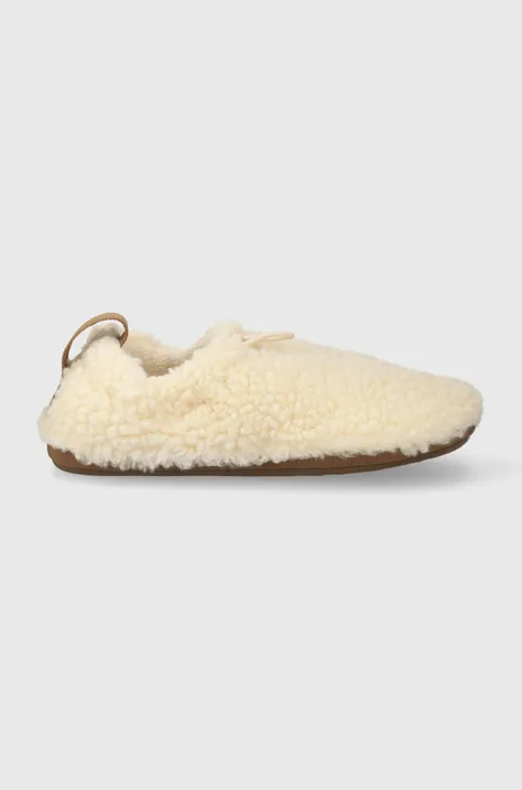 Detské papuče UGG K PLUSHY SLIPPER béžová farba