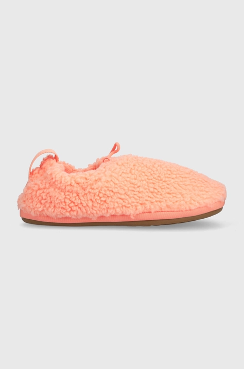 UGG papuci copii K PLUSHY SLIPPER culoarea portocaliu