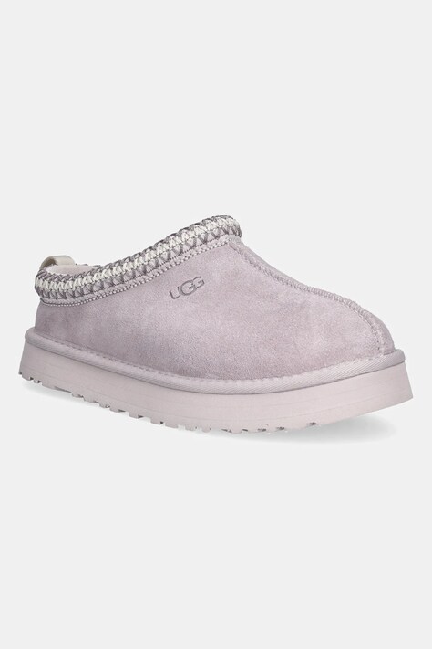 UGG papuci din piele intoarsa pentru copii K TAZZ culoarea bej, 1143776K