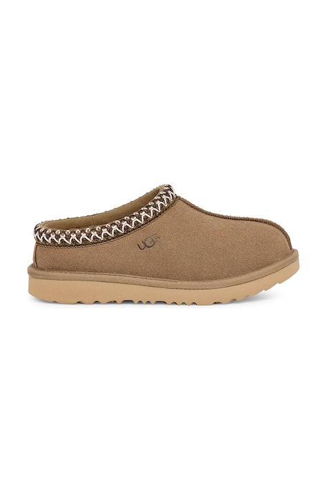 Детски велурени чехли UGG T TASMAN II в зелено 1019066T