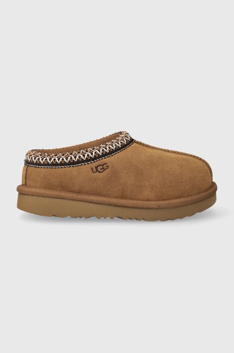 Παιδικές παντόφλες σουέτ UGG T TASMAN II χρώμα: μπεζ, 1019066T