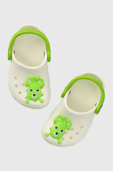 Детские шлепанцы Crocs цвет зелёный