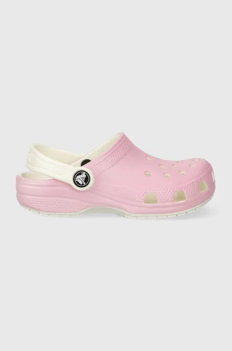 Παιδικές παντόφλες Crocs Glow In The Dark χρώμα: ροζ