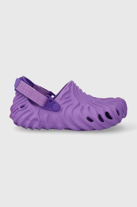 Crocs klapki dziecięce Salehe Bembury x The Pollex Clog kolor fioletowy