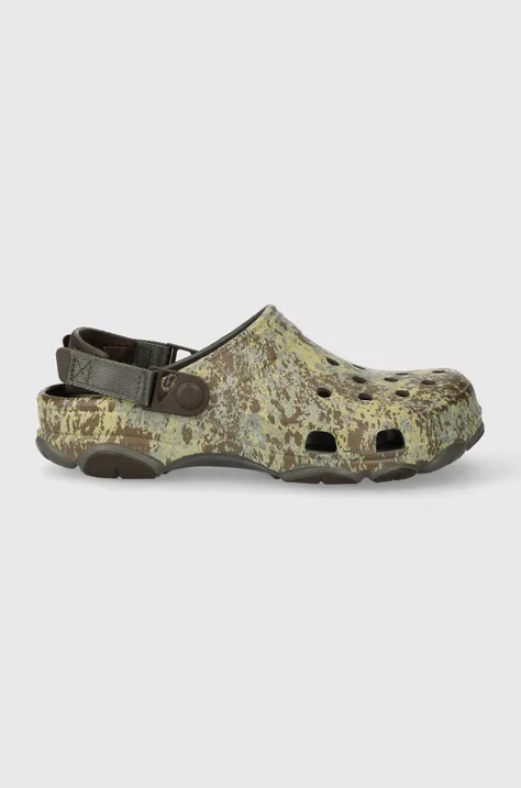 Pantofle Crocs All Terrain Moss Clog pánské, zelená barva, 209206