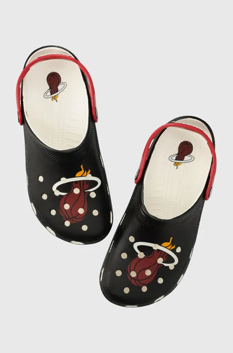 Шльопанці Crocs NBA Miami Classic Clog колір чорний 208861