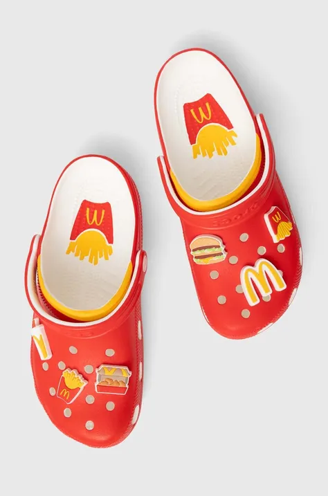 Crocs papuci Crocs x McDonald’s Clog culoarea roșu, 209858.MUL
