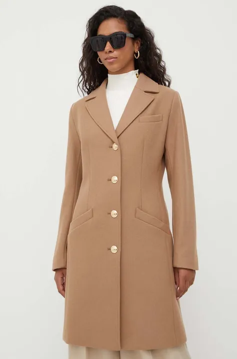 Вовняне пальто Marciano Guess колір коричневий перехідне