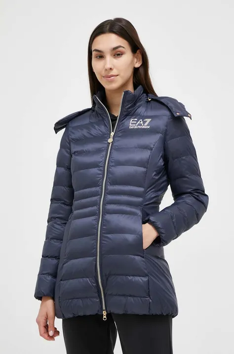 Куртка EA7 Emporio Armani жіноча колір синій зимова