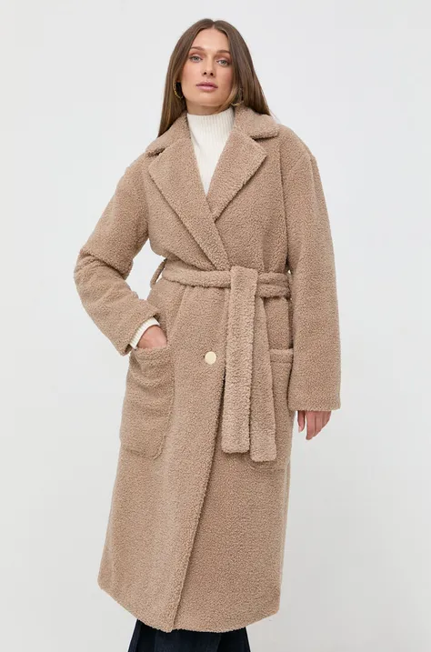 Kabát Armani Exchange dámsky, béžová farba, prechodný