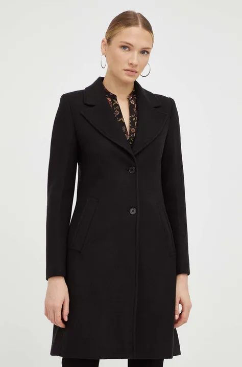 Пальто з домішкою вовни Liu Jo колір чорний перехідний
