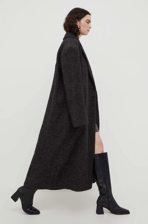 Шерстяное пальто Herskind цвет серый переходное oversize