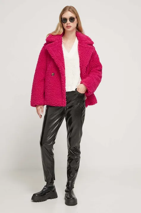 UGG kurtka damska kolor różowy przejściowa