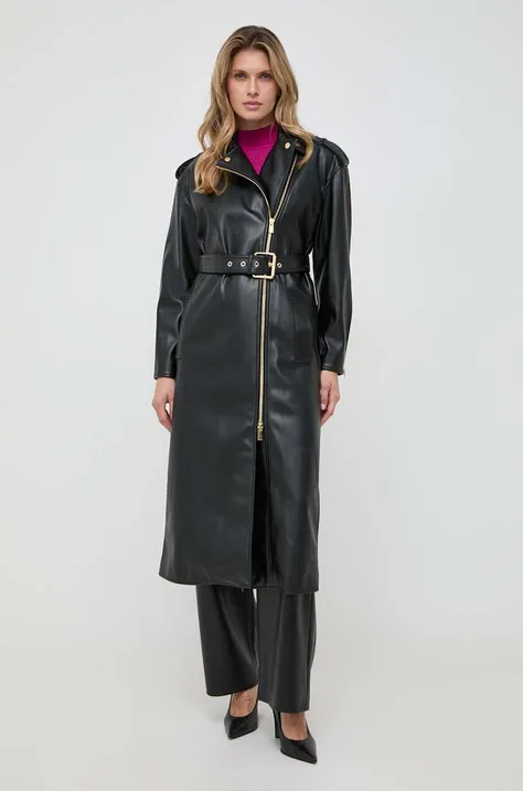 Kabát Pinko dámsky, čierna farba, prechodný, oversize
