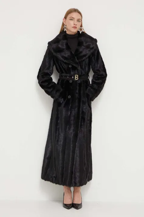 Пальто Blugirl Blumarine жіночий колір чорний перехідний двобортний