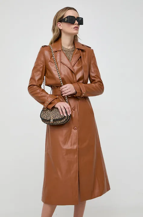 Kabát Bardot dámsky, béžová farba, prechodný