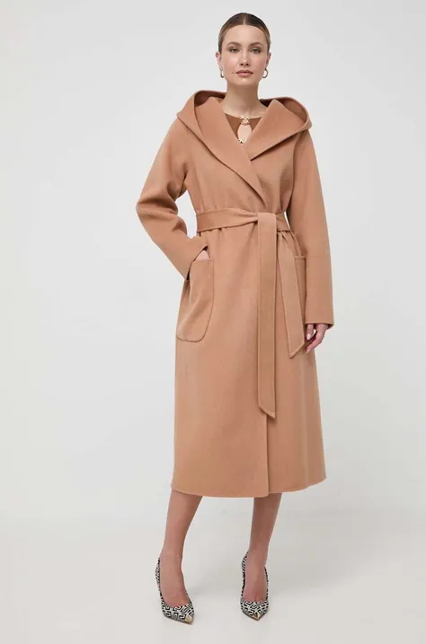 Μάλλινο παλτό Ivy Oak χρώμα: μπεζ