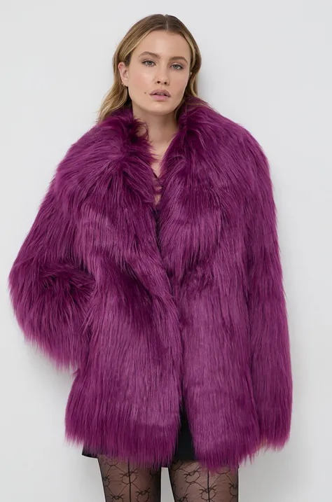 Bunda Karl Lagerfeld dámska, fialová farba, prechodná