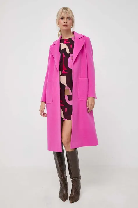 Μάλλινο παλτό MAX&Co. χρώμα: ροζ