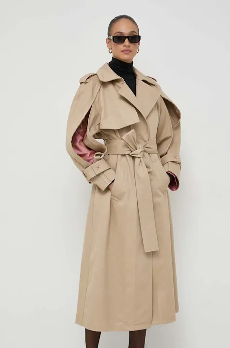 Παλτό Victoria Beckham χρώμα: μπεζ