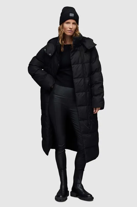 Παλτό AllSaints ALLANA PUFFER χρώμα: μαύρο